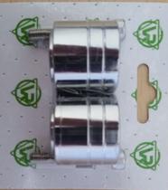 Contra peso guidão aluminio par cromado universal 30mm (3cm)