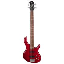 Contrabaixo 5 Cordas Cort Action V Bass Plus Ativo Vermelho