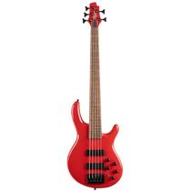 Contrabaixo cort eletrico 5 cordas c5 deluxe candy red