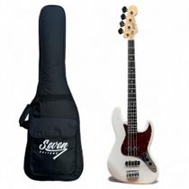 Contrabaixo J.bass Seven Sjb-47 Wh Branco 4c Com Bag - Seven Guitars