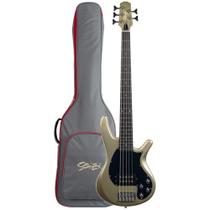 Contrabaixo seizi 5 cordas titan 5 titanium com bag Contrabaixo seizi 5 cordas titan 5 titanium com bag