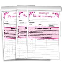 Contrato de serviço Manicure Estética Depilação Atendimento - Sonar