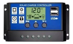 Controlador Carga 12 / 24v 30a Painel Placa Solar C/ Usb