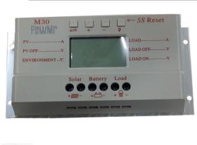 Controlador carga painel solar MPPT 30A 12/24V