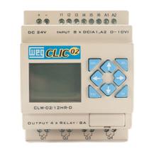 Controlador clic 02 3rd 12hr 8di(*2ai)/4do (rele) 24vcc . weg