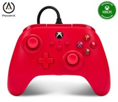 Controlador com fio Gamepad PowerA para Xbox Series XS - Vermelho