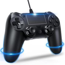 Controlador con cable DIANVEN para PS4/PC con doble vibración negro