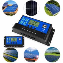 Controlador De Carga Painel Solar 30a 12v e 24v 2 Usb