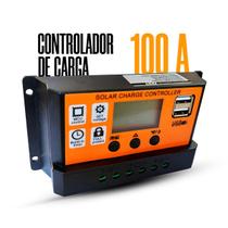Controlador De Carga Para Painel Solar 100A Usb 12/24V Pwm - MaxPow