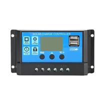 Controlador De Carga Solar Com Display LCD Ajustável 12V 24V PWM 10A 30A 60A 100A EESBAO