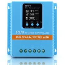 Controlador de Carga Solar ELUSH 100A MPPT 12-48V com Duas Portas USB Controlador de Carga Solar ELUSH 100A MPPT 12-48V com Duas Portas USB