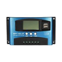 Controlador De Carga Solar MPPT 12V 24V 100A 60A 50A 40A 30A Com Display LCD Dual USB E Regulador De