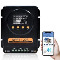 Controlador de Carga Solar MPPT ECO-WORTHY 12V/24V 20A, Monitorización por Bluetooth y APP, Pantalla LCD, Regulador para Panel Solar y Baterías Gel, SLA, FLD, LFP en Sistemas Solares y RV Controlador de Carga Solar MPPT ECO-WORTHY 12V/24V 20A, Monitorización por Bluetooth y APP, Pantalla LCD, Regulador para Panel Solar y Baterías Gel, SLA, FLD, LFP en Sistemas Solares y RV