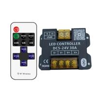Controlador De Fita LED Bluetooth Dimmer DC12-24V 30A 360W Aplicativo Móvel Controle Remoto RF Para