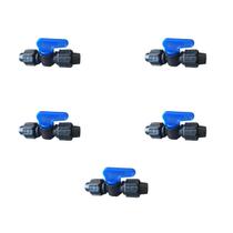 Controlador De Fluxo Irrigação 16mm Implebrás 5 Un Registro x Porca Trava