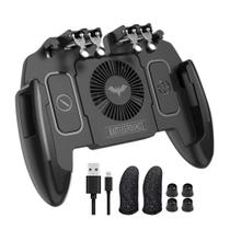 Controlador de gamepad FURZEQIFA PUBG Mobile de seis dedos com ventilador Controlador de gamepad FURZEQIFA PUBG Mobile de seis dedos com ventilador