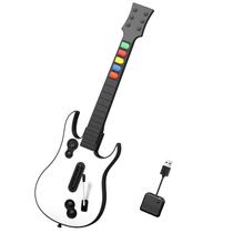 Controlador de Guitarra Sem Fio NBCP para Xbox Series XS/Xbox One/PC Guitarra de Jogo Branca para Rock Band 4 e Fortnite Festival com Alça, Dongle USB 2.4G