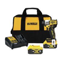 Controlador de impacto DEWALT 20V MAX sem fio de 3 velocidades com 2 baterias