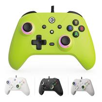 Controlador de jogo para PC com fio FAHJYXOM com Hall Trigger Green