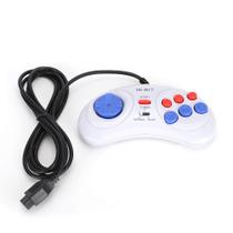 Controlador de jogo Zopsc-1 de 9 pinos ergonômico de 16 bits para Sega White