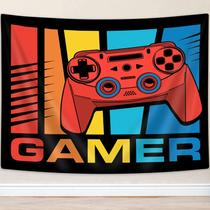 Controlador de jogos Tapestry Wall Hanging Gamer Red Yellow