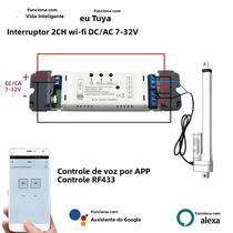 Controlador De Motor Atuador Elétrico Inteligente Wi-Fi Tuya DC12V 24V 32V Relé De 2 Canais Controle