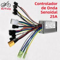 Controlador De Motor Sem Escovas 24V 36V 48V 350W 20A-25A Onda Senoidal Para E-Bike Scooter Com Controlador De Motor Sem Escovas 24V 36V 48V 350W 20A-25A Onda Senoidal Para E-Bike Scooter Com