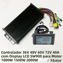 Controlador De Motor Sem Escovas Para E-bike De Alta Potência 36V 48V 52V 60V 40A 1000W 1500W 2000W