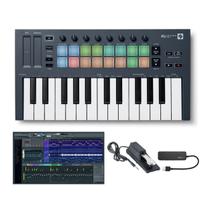 Controlador de Teclado MIDI Novation FLkey Mini 25 Teclas com Kit Controlador de Teclado MIDI Novation FLkey Mini 25 Teclas com Kit