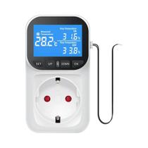 Controlador De Temperatura Digital 16a, Termostato Com Sensor De Temporizador, Interruptor De