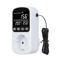 Controlador De Temperatura Digital 16a, Tomada, Termostato Com Sensor De Temporizador, Interruptor