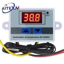 Controlador de Temperatura Digital LED 10A (12V/24V/110V/220V AC) - Termostato com Sensor NTC