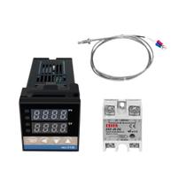 Controlador de Temperatura Digital PID - Termostato com Saída SSR Max 40A e Sonda K