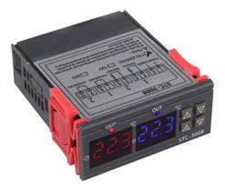 Controlador De Temperatura Duplo Stc-3008