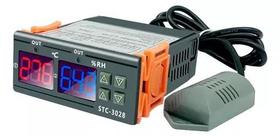 Controlador De Temperatura E Umidade Display Duplo Modelo Stc-3028