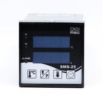 Controlador de Tempo e Temperatura 72x72mm SMS-25 300 Graus 90-240Vca PT-100 Digimec