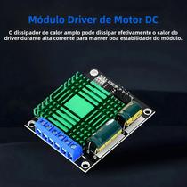 Controlador De Velocidade De Motor Universal H Bridge De Alta Potência 60A DC9V-30V Módulo Driver De