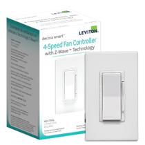 Controlador de velocidade do ventilador Leviton Decora Smart Z-Wave Plus ZW4SF Controlador de velocidade do ventilador Leviton Decora Smart Z-Wave Plus ZW4SF