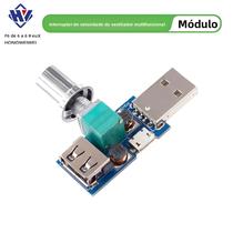 Controlador De Velocidade Para Ventilador Mini USB, Regulador De Velocidade Do Vento, Módulo De Controlador De Velocidade Para Ventilador Mini USB, Regulador De Velocidade Do Vento, Módulo De