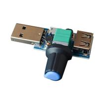 Controlador De Velocidade PWM Ajustável Para Mini Ventilador USB 5V Para PC, Carro E Ventiladores De