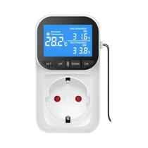 Controlador Digital De Temperatura Com Plugue EU Termostato Com Timer 220V Para Refrigerador Controlador Digital De Temperatura Com Plugue EU Termostato Com Timer 220V Para Refrigerador