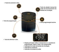 Controlador Digital de Temperatura Tholz TLZ 1490N para Boiler de Aquecimento