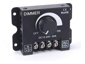 Controlador Dimmer para Fita de LED 12V 24V 30A com Ajuste de Brilho Controlador Dimmer para Fita de LED 12V 24V 30A com Ajuste de Brilho