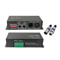 Controlador DMX Decoder 4 Canais x 4A 12V-24V Plug Macho Fêmea XLR