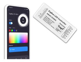 Controlador Fita Led Zigbee 6 Vias Rgbcct Colorido E Branco Controlador Fita Led Zigbee 6 Vias Rgbcct Colorido E Branco