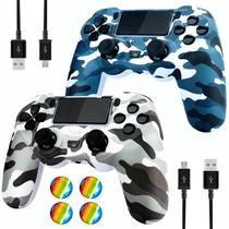Controlador inalámbrico Dliaonew para PS4 2 piezas con vibración - Camuflaje