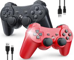 Controlador Inalámbrico OKHAHA Paquete de 2 para PS3 Playstation 3