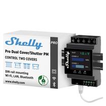 Controlador inteligente de tampa dupla/obturador Shelly Pro com medidor de energia Controlador inteligente de tampa dupla/obturador Shelly Pro com medidor de energia