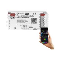 Controlador LED Pixel SPI Inteligente WiFi Tuya Para Luzes IC WS2811 TM1814B TM1934A Controle Por