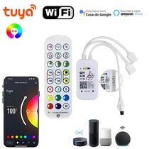 Controlador LED RGB Wifi Bluetooth 12V 4 Pinos Sensor De Voz Mudança De Cor Controlador Inteligente
